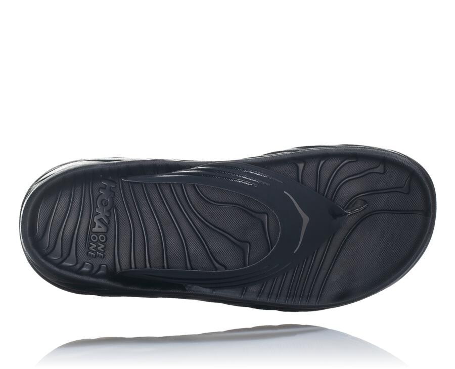 Hoka One One Sandals Mens Black - ORA Recovery Flip - 38420FPWA